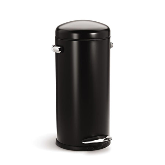 30L round retro step trash can