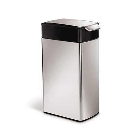 40L slim steel touch-bar can